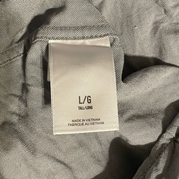 Express Men’s Light Grey Long Sleeve Button Down Shirt / Men’s Large Tall - Picture 5 of 6